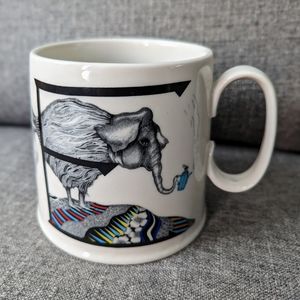 Sold Out! ANTHROPOLOGIE "E Elephant" Florence Balducci Coffee Mug